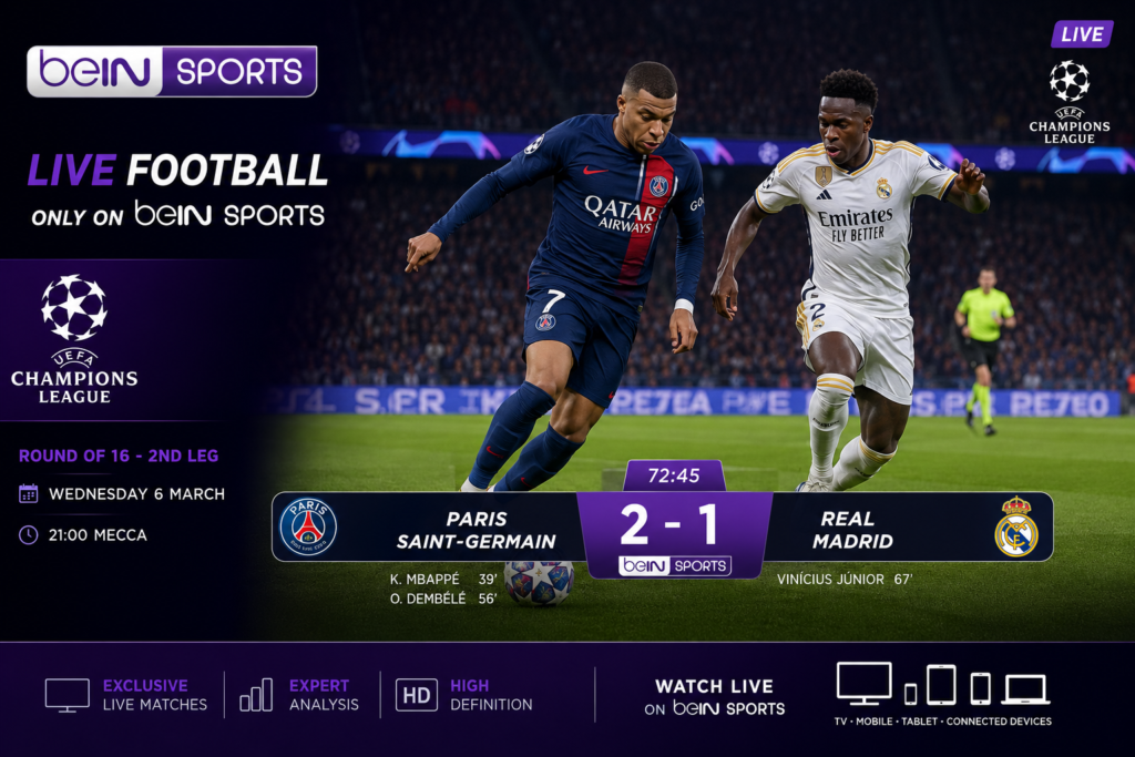 Football match broadcast on beIN Sports