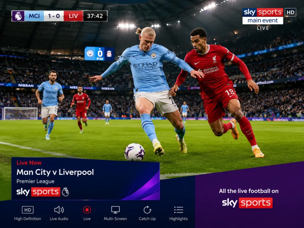Watching Sky Sports live football in HD